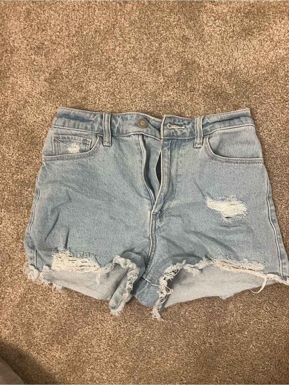 Hollister ultra high rise mom straight jeans shorts